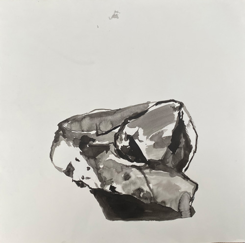 <i>Rock 4</i>, 2021, Sumi ink on archival paper